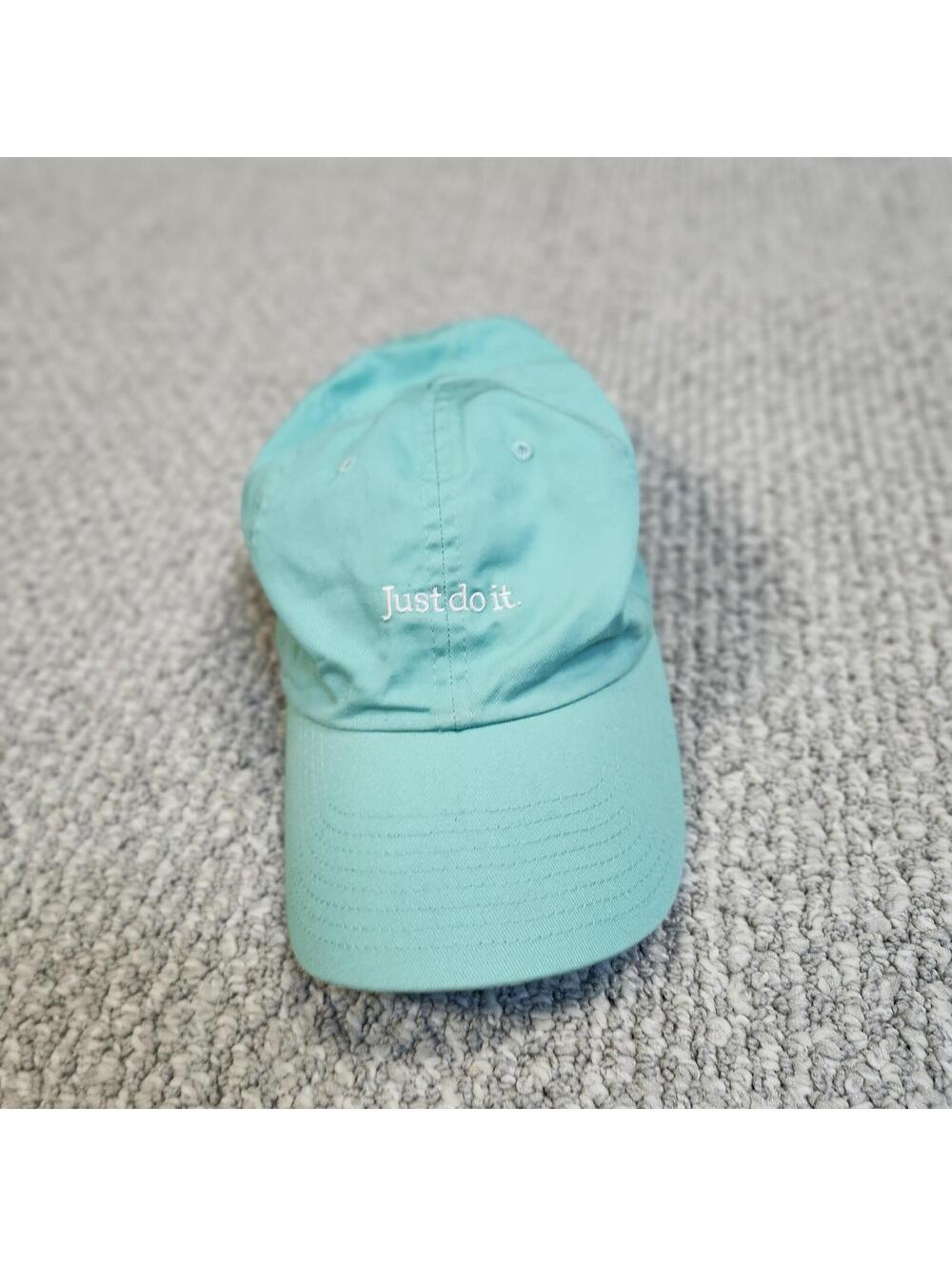Nike Light Blue 'Just Do It' Embroidered Baseball Cap Women's One Size